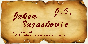 Jakša Vujašković vizit kartica